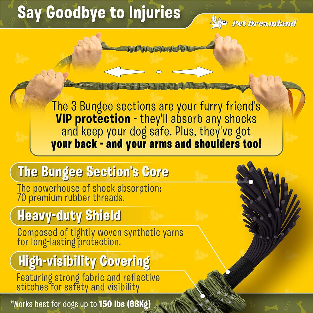 Exquisite Hands Free Leash for Large Dogs. Ultimate Comfort & Freedom for Running, Walking and Hiking. Premium Quality, Durable & Versatile Dog Walking Belt. Your Dog Will Love It.