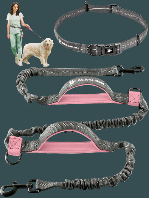 Exquisite Handsfree Dog Leash for Large Dogs. Ultimate Comfort & Freedom for Walking and Hiking. Premium Quality, Durable & Versatile Waist Belt. Your Dog Will Love This Running Leash.